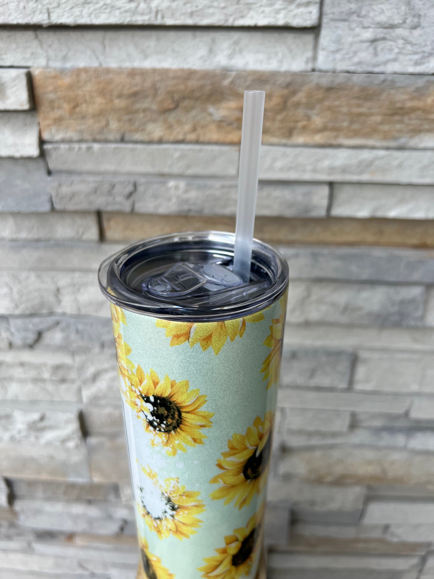 Sunflower Mom Life 20oz Shimmer Skinny Sublimation Tumbler