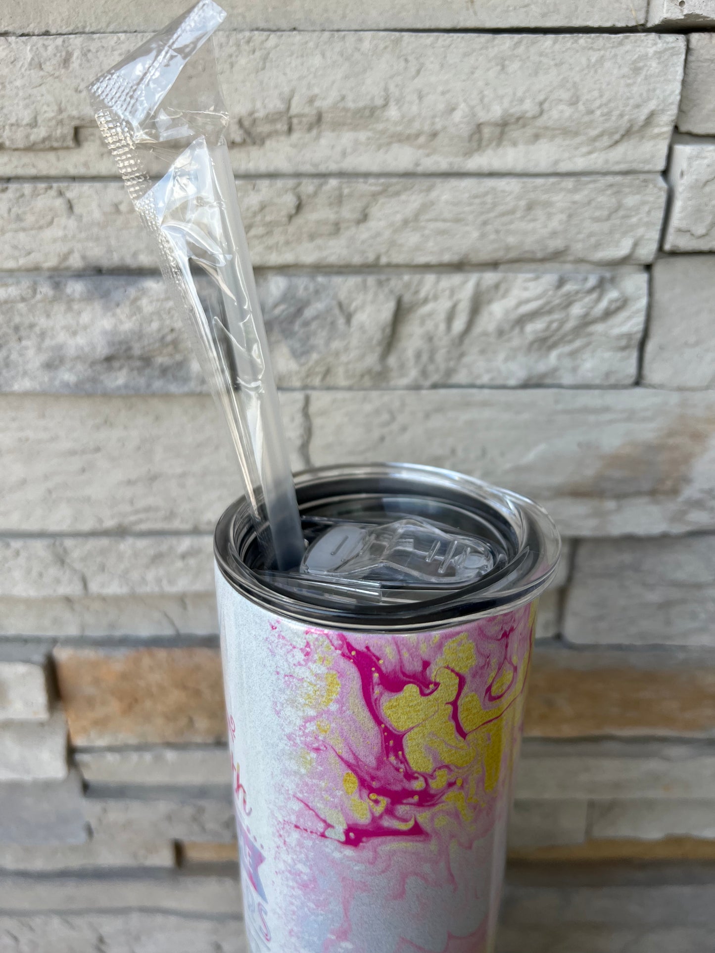 Timothy 4:12 Faith Shimmer 20oz Skinny Sublimation Tumbler
