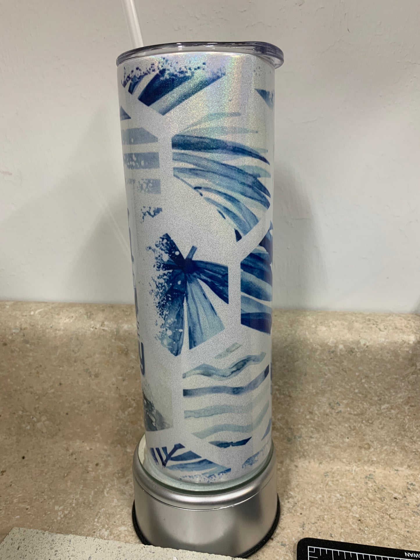 Beach Therapy Shimmer 20oz Skinny Sublimation Tumbler
