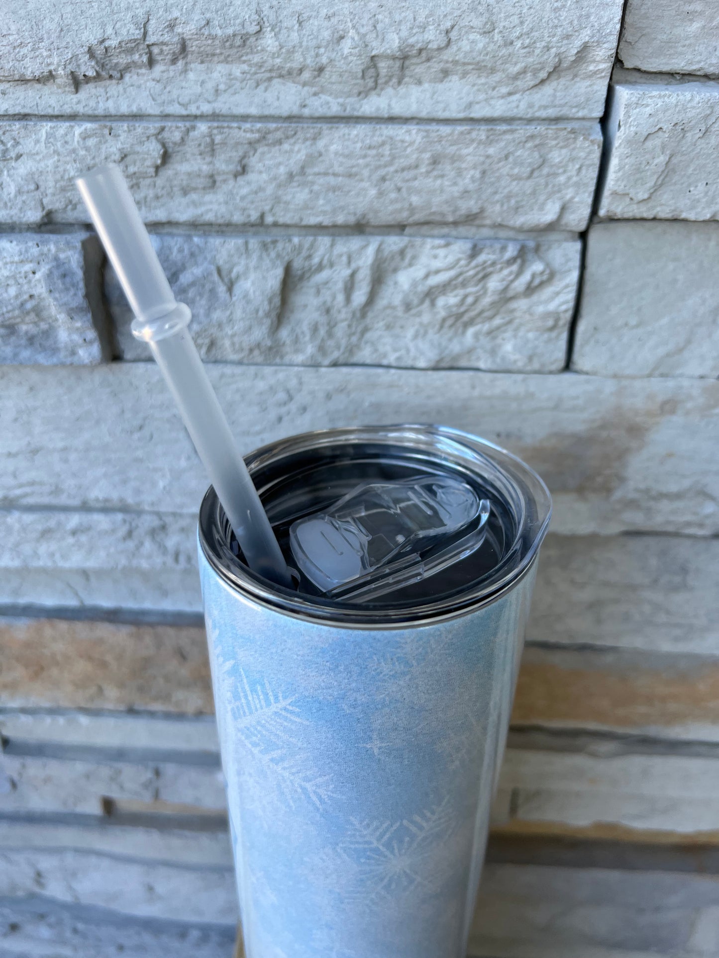 Up To Snow Good Shimmer 20oz Skinny Tumbler