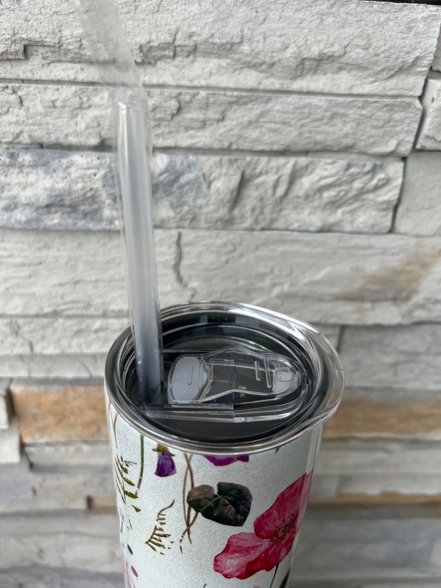 Faith Doesn’t Make Things Easy Shimmer 20oz Skinny Sublimation Tumbler