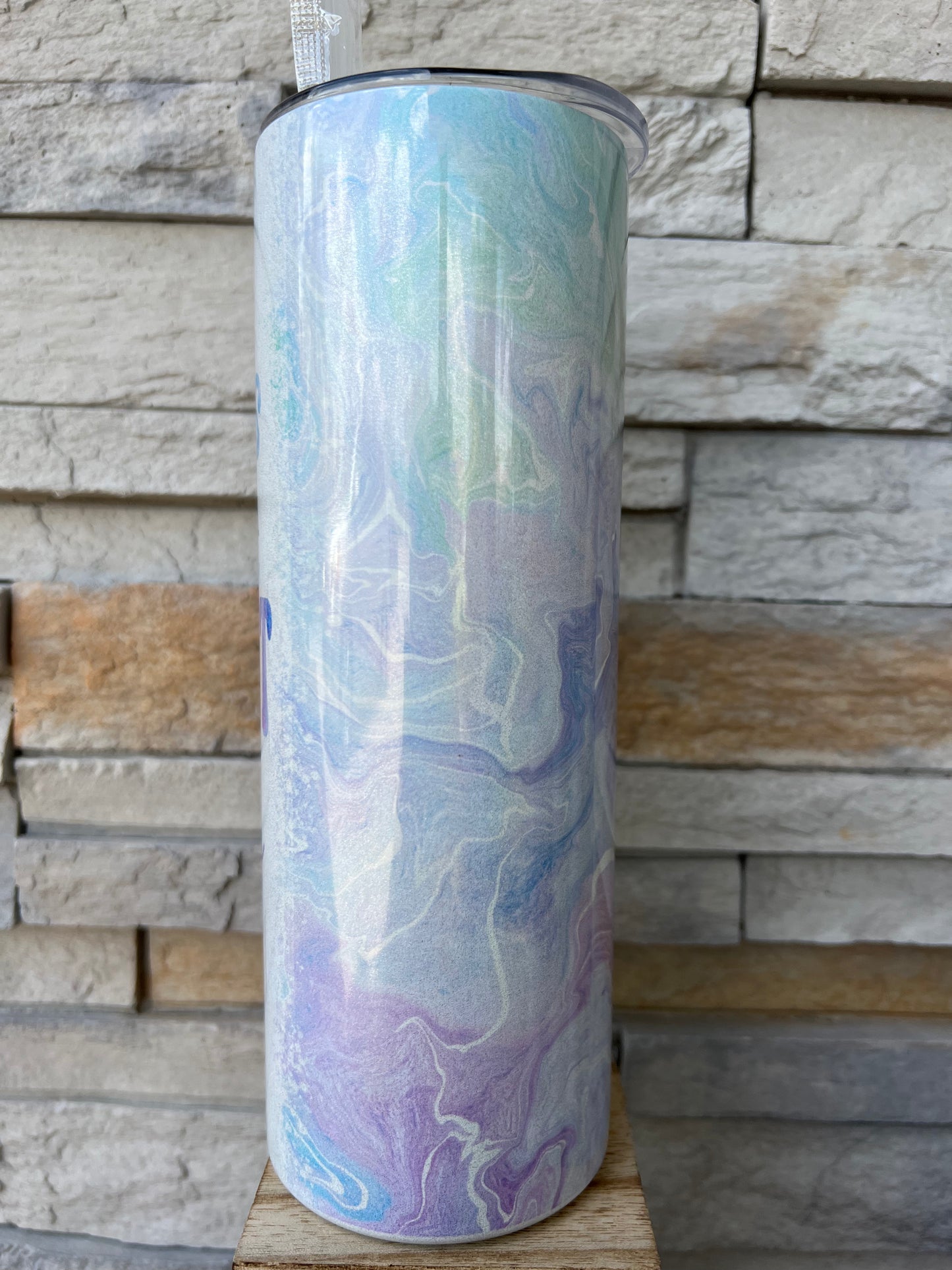 Let God Fix It Shimmer 20oz Skinny Sublimation Tumbler