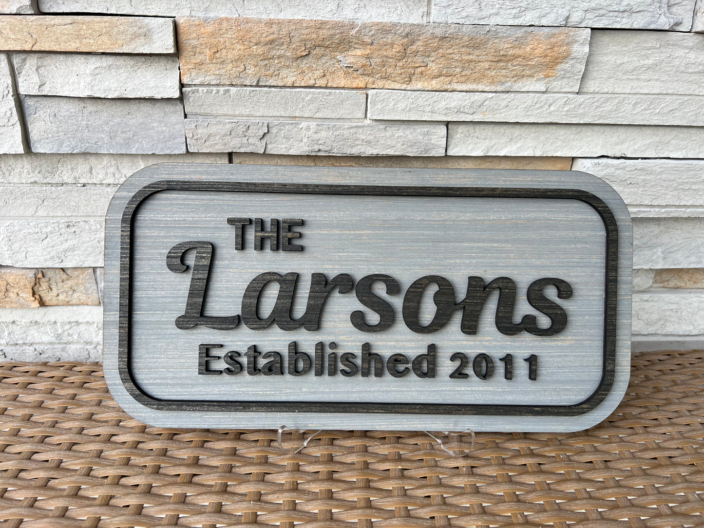 Custom Wood Sign, Family, Last Name, Wedding, EST., Shower Gift, Wall or Table Sign