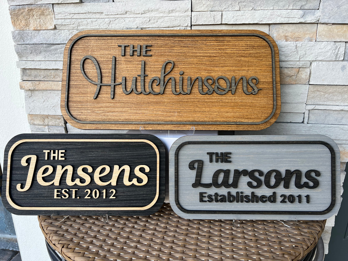 Custom Wood Sign, Family, Last Name, Wedding, EST., Shower Gift, Wall or Table Sign